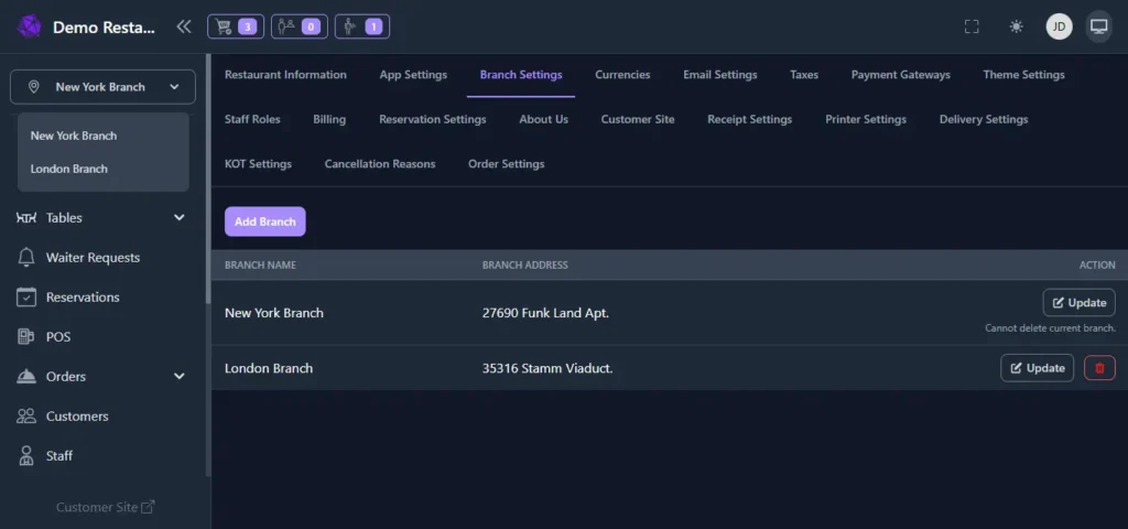 multi branch restaurant software